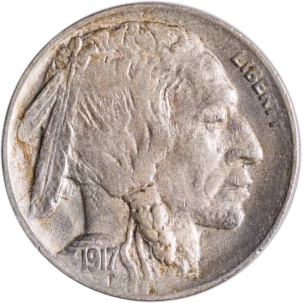 EF/AU-45/50 1917-D Buffalo Nickel