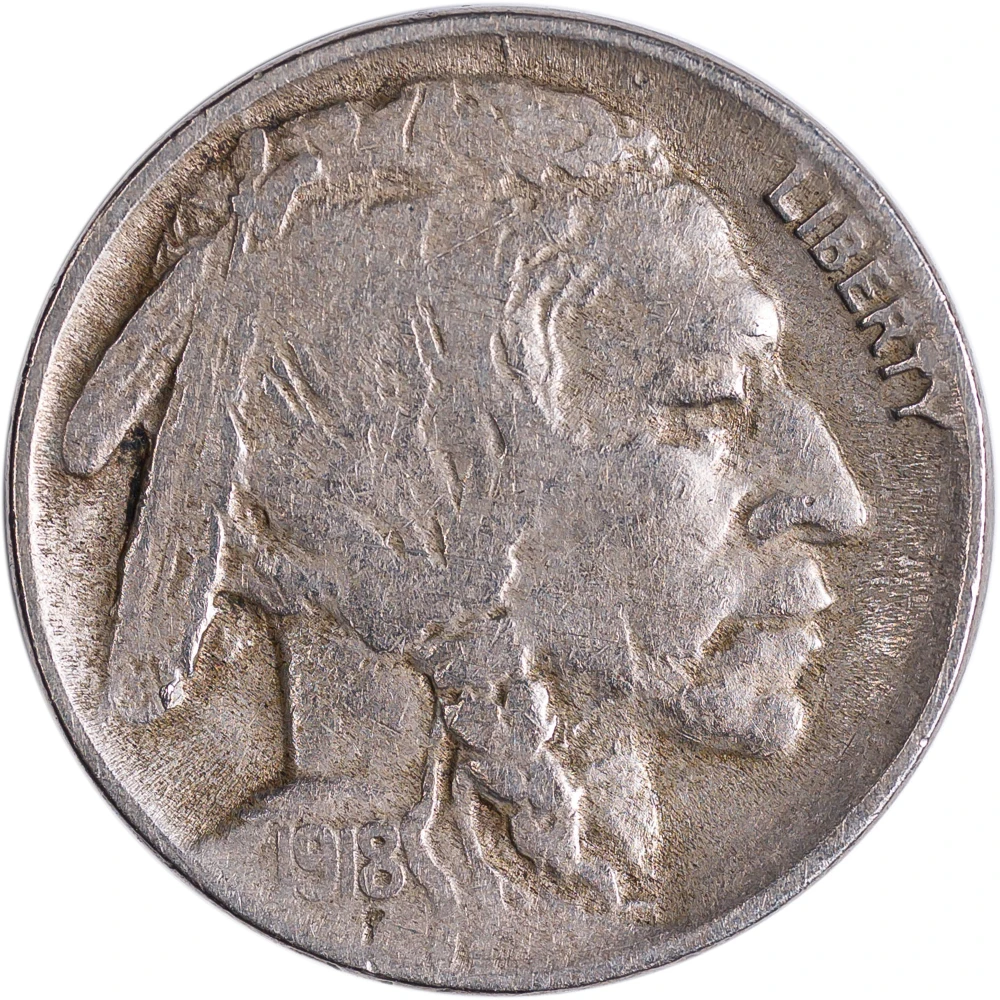 VF-30 or Finer 1918-S Buffalo Nickel