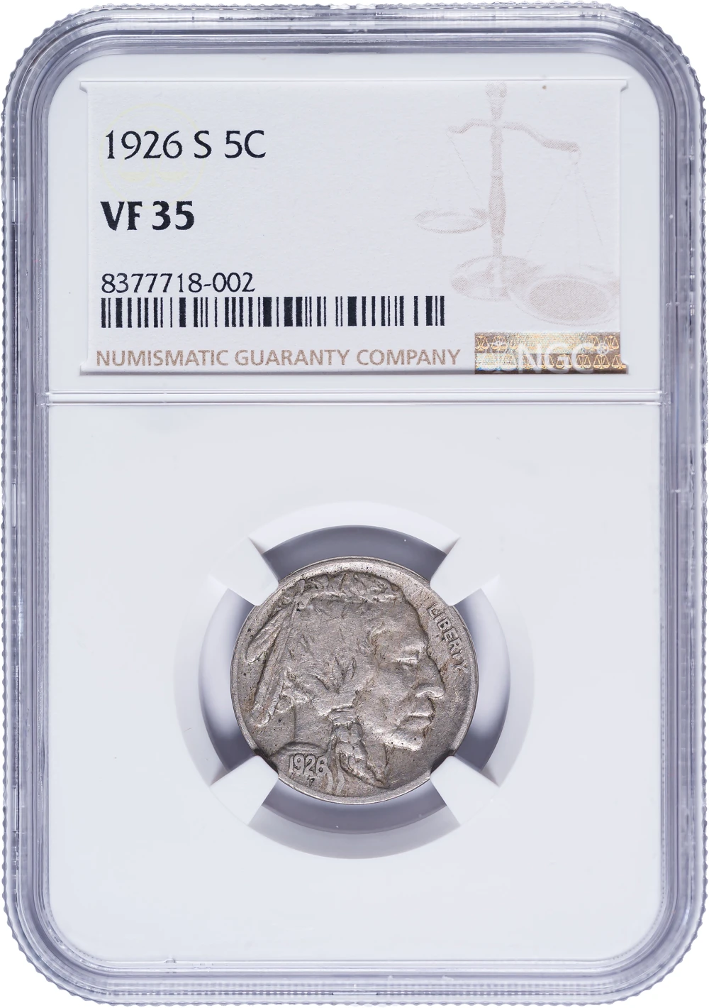 NGC VF-35 1926-S Buffalo Nickel