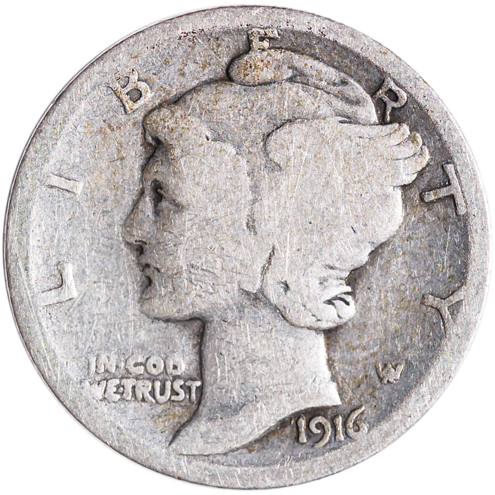 G-4 1916-D Mercury Dime