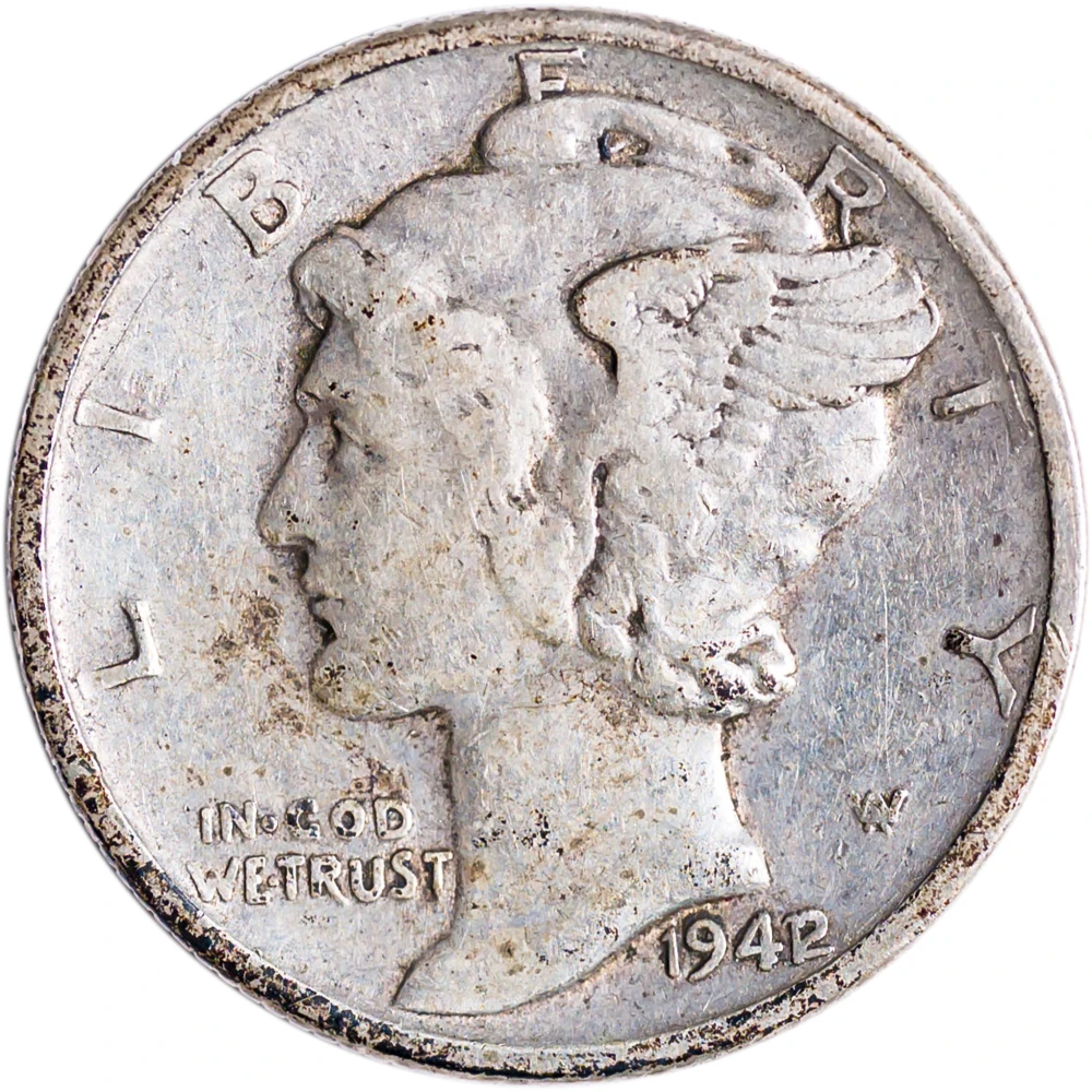 VF-25 1942/41 Mercury Dime
