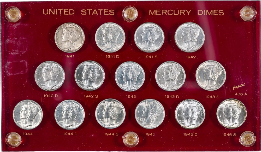 Choice+ 1941-45 Mercury Dime Short Set