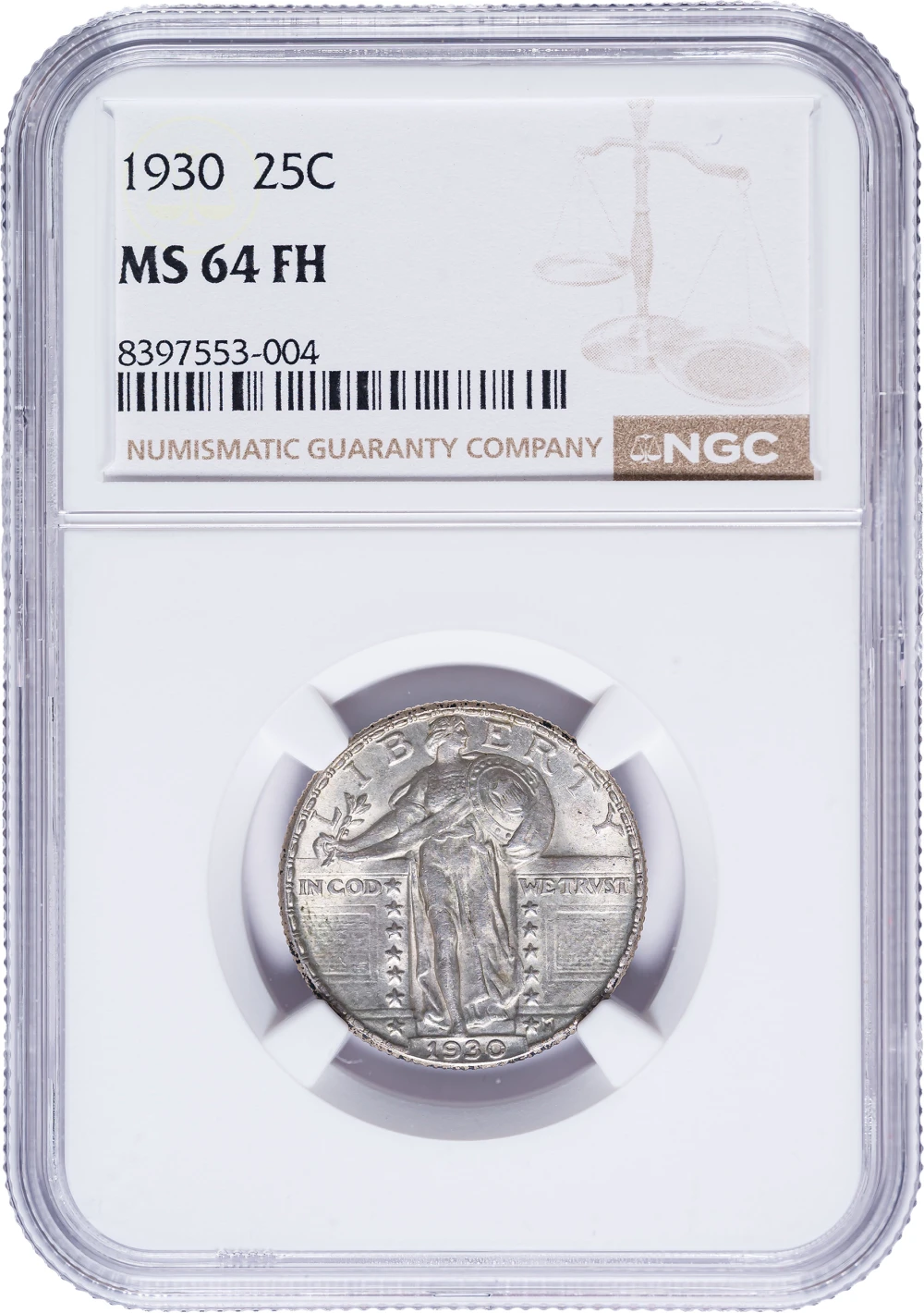 NGC MS-64 FH 1930 Standing Liberty Quarter