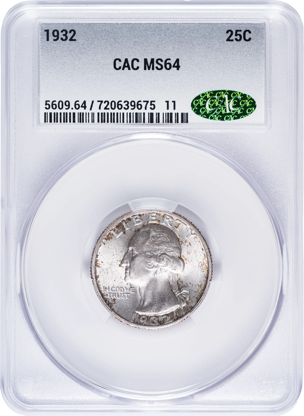 CACG MS-64 1932 Washington Quarter