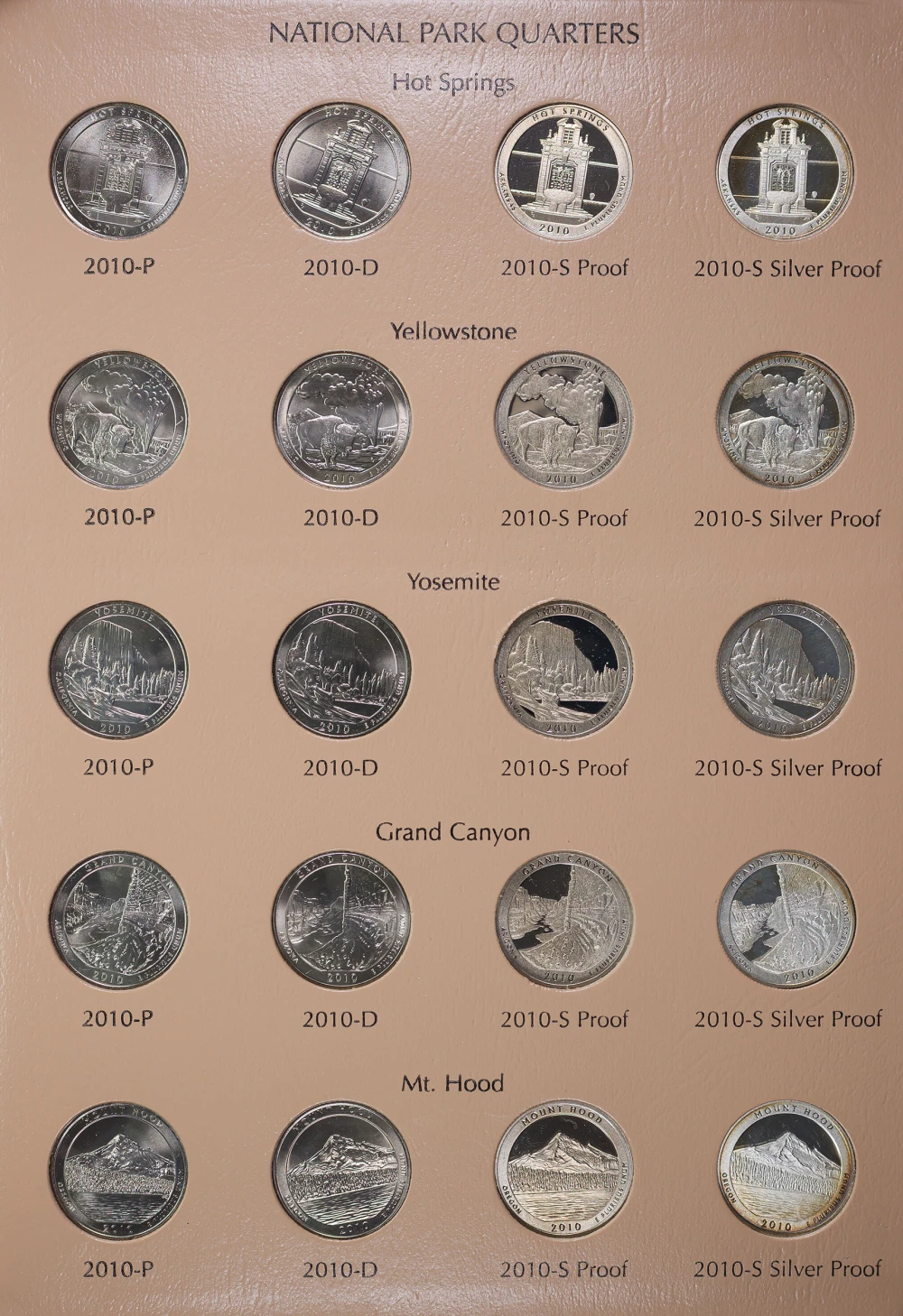 Complete 2010-2015 National Parks Quarter Set
