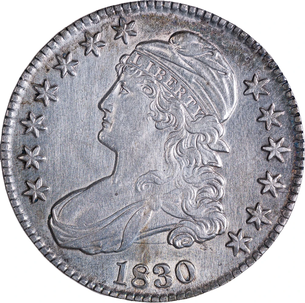 AU-50 1830 Capped Bust Half Dollar
