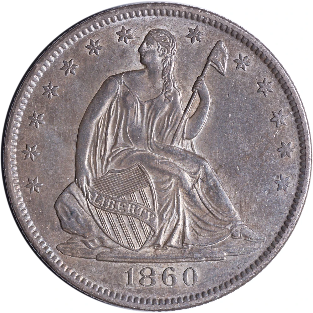 BU-60 1860-O Seated Half Dollar