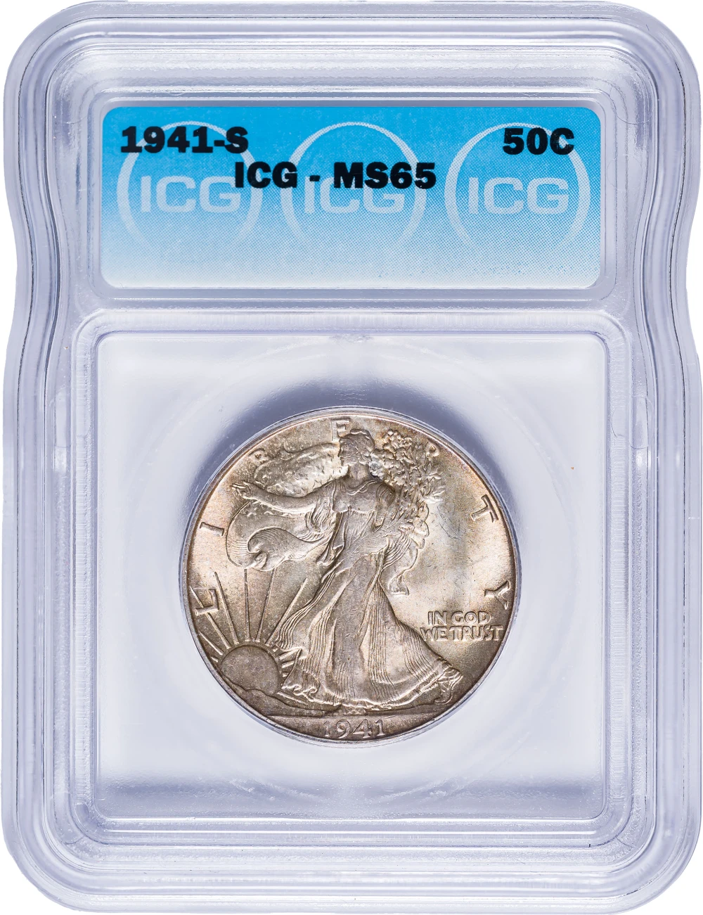 ICG MS-65 1941-S Walking Liberty Half Dollar