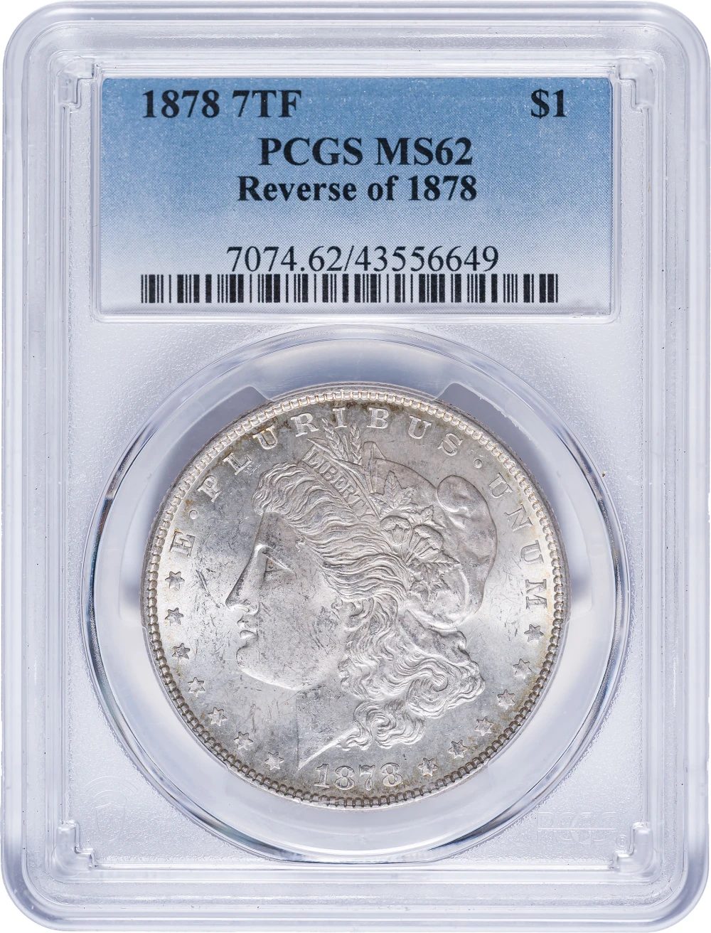PCGS MS-62 1878 7TF Morgan Dollar