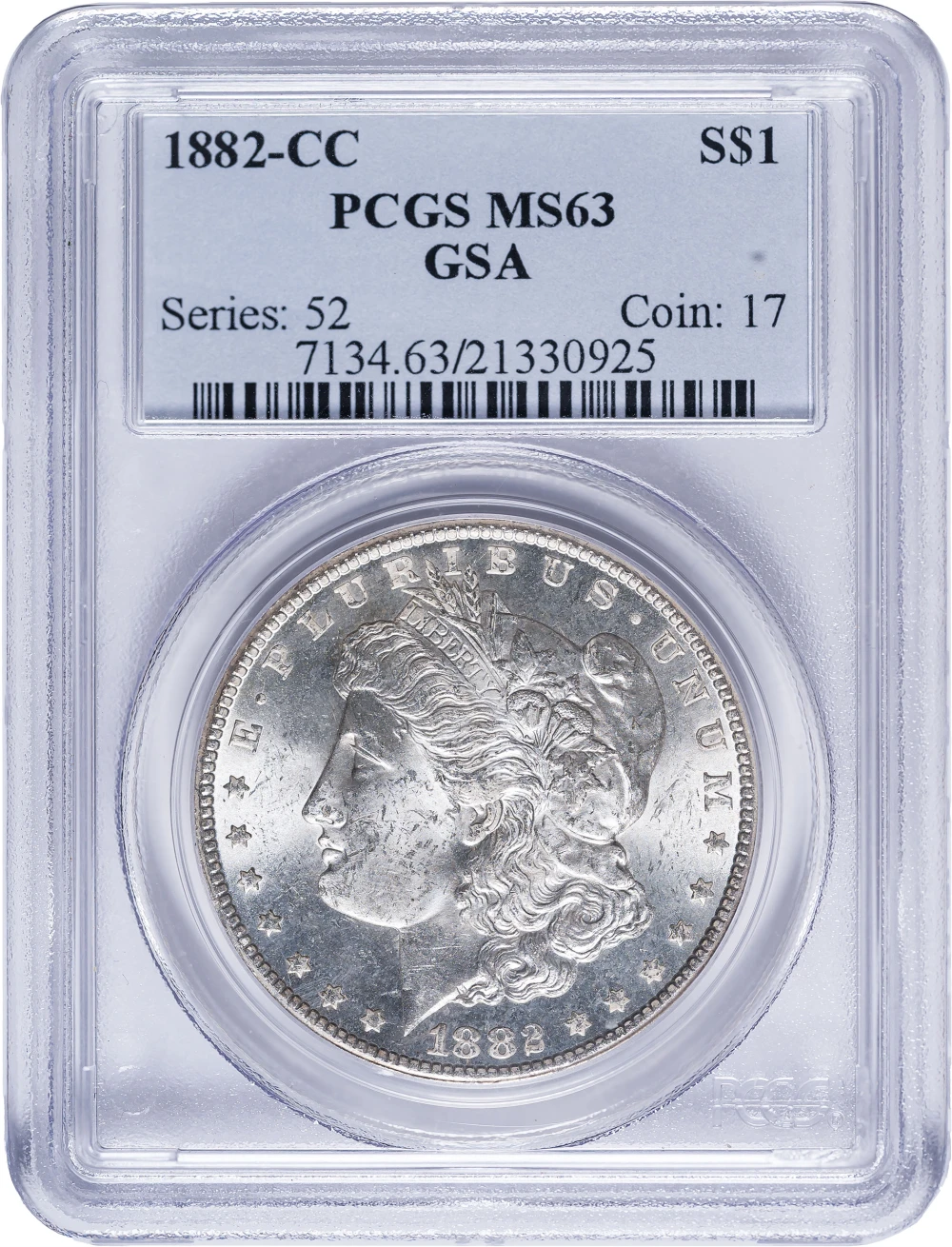 PCGS MS-63 1882-CC Morgan Dollar