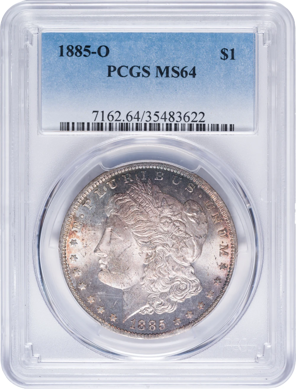 PCGS MS-64 Toned 1885-O Morgan Dollar
