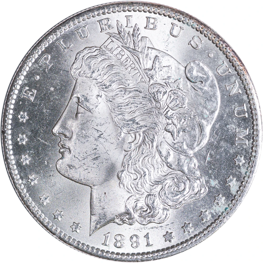 Choice BU-63 1891-S Morgan Dollar