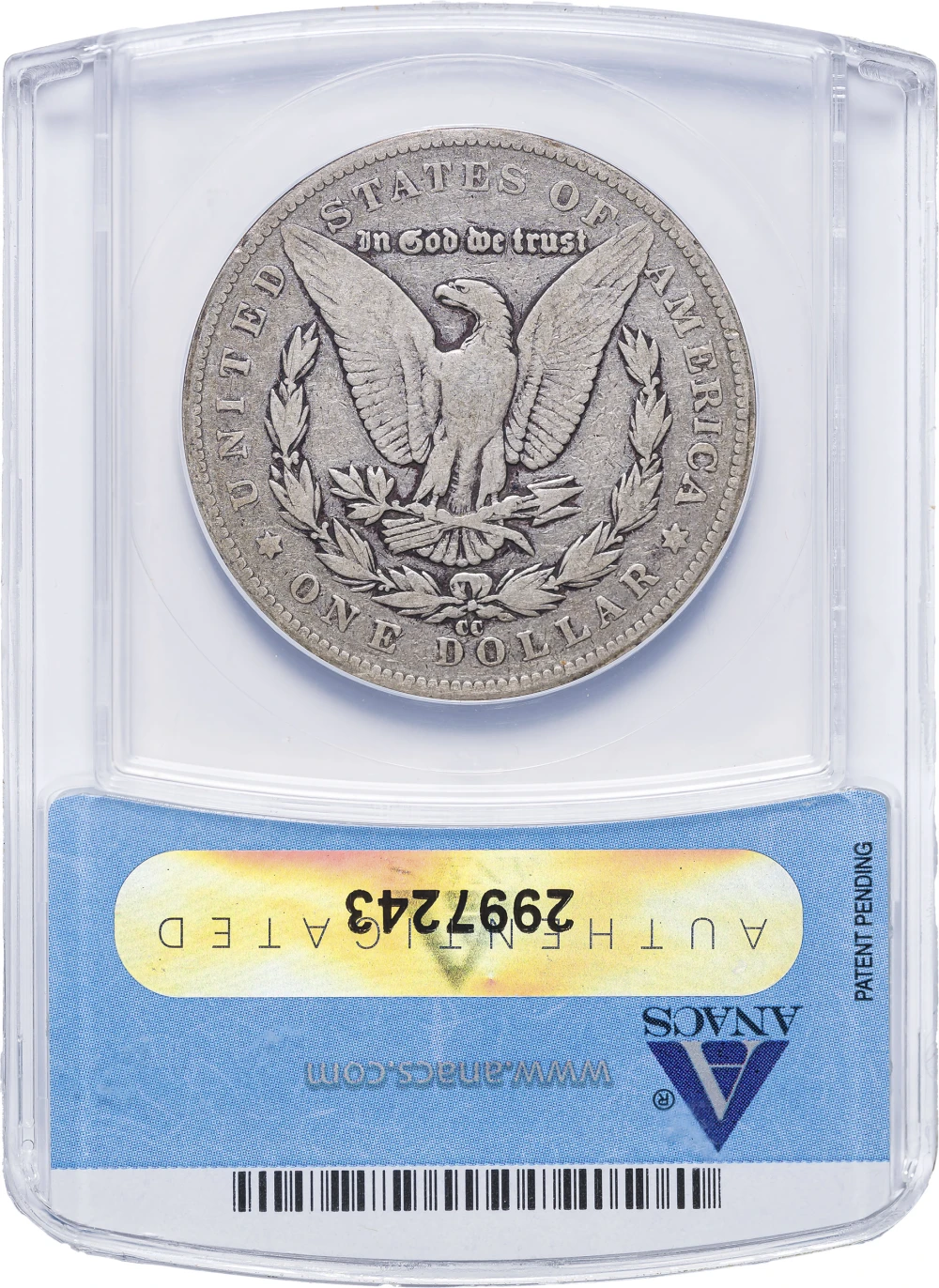 ANACS VG-10 1891-CC Morgan Dollar