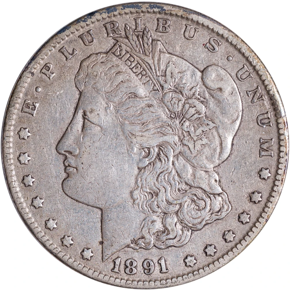 EF-40 1891-CC Morgan Dollar