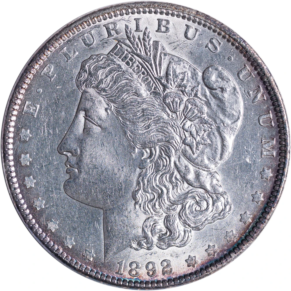 AU-58 1892 Morgan Dollar