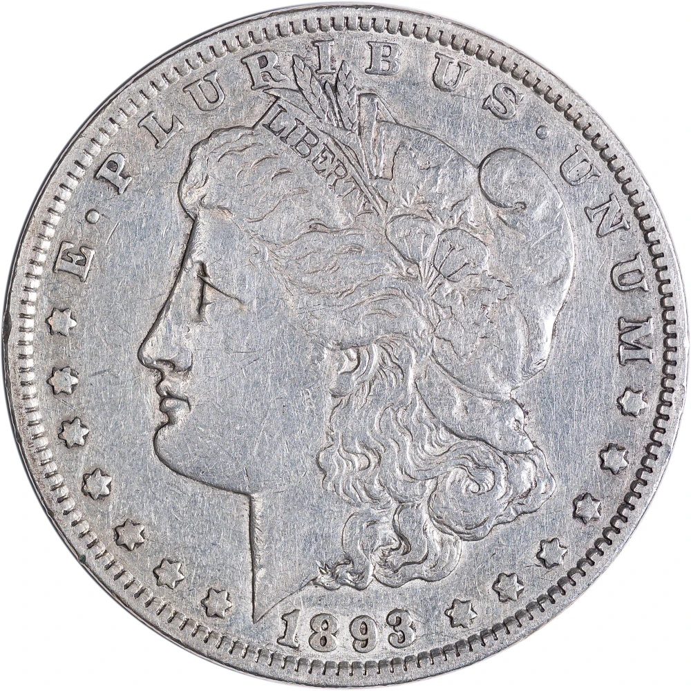 EF-40 1893 Morgan Dollar