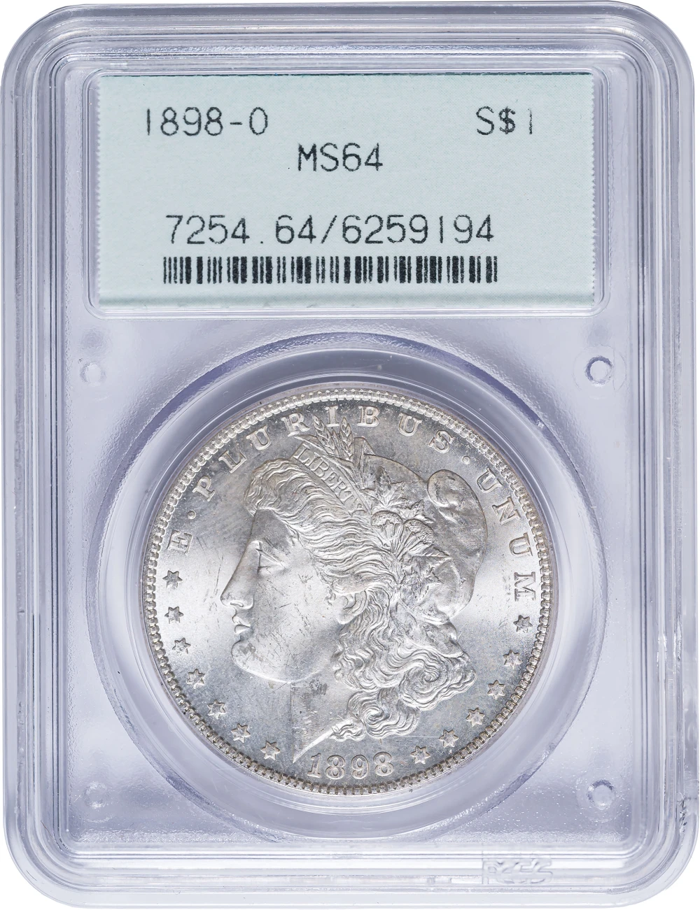PCGS MS-64 1898-O Morgan Dollar