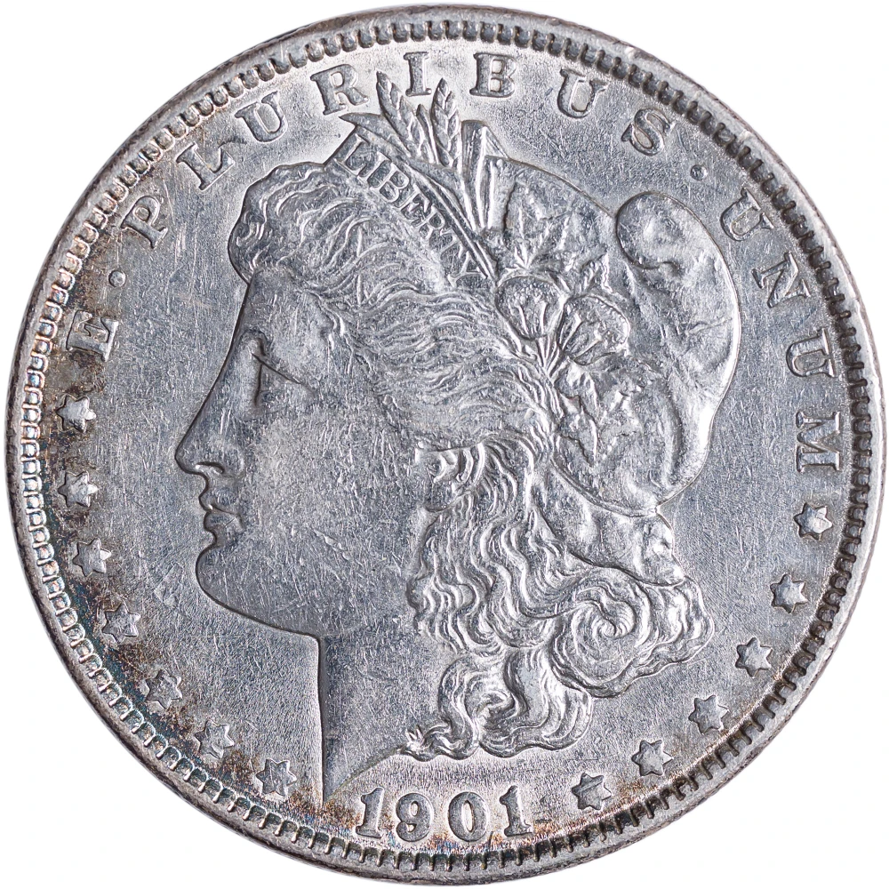 AU-50 1901 Morgan Dollar
