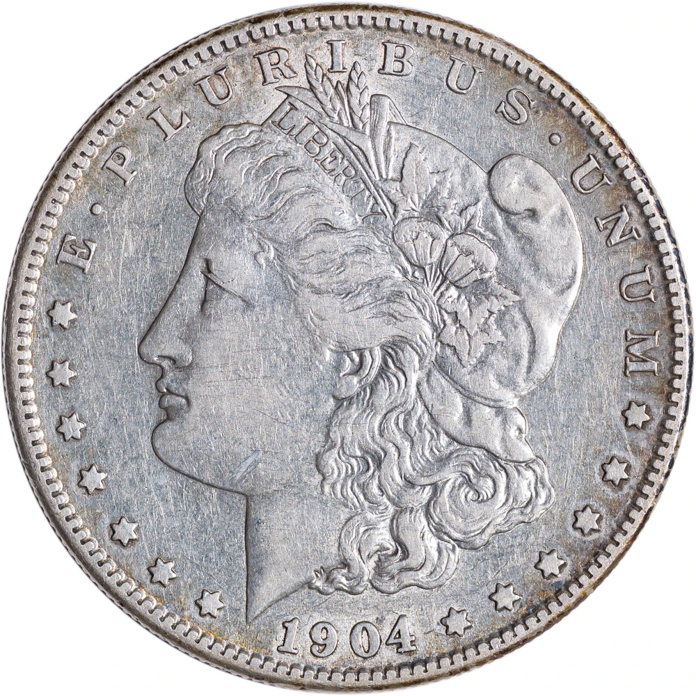AU-50 1904-S Morgan Dollar