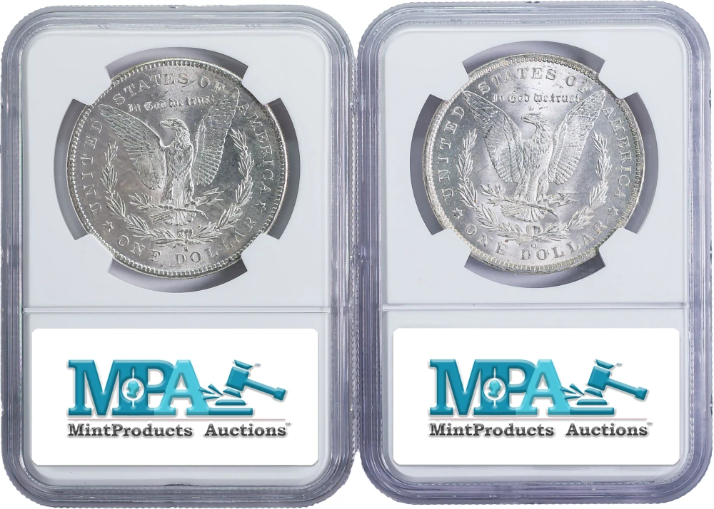 NGC MS-62 Morgan Dollar Pair