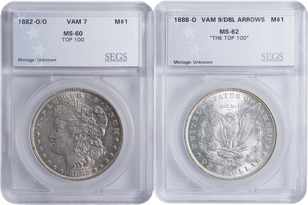SEGS Vam Morgan Dollar Pair