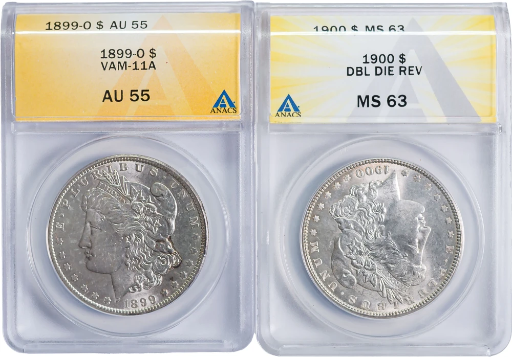 ANACS Morgan Dollar Vam Pair