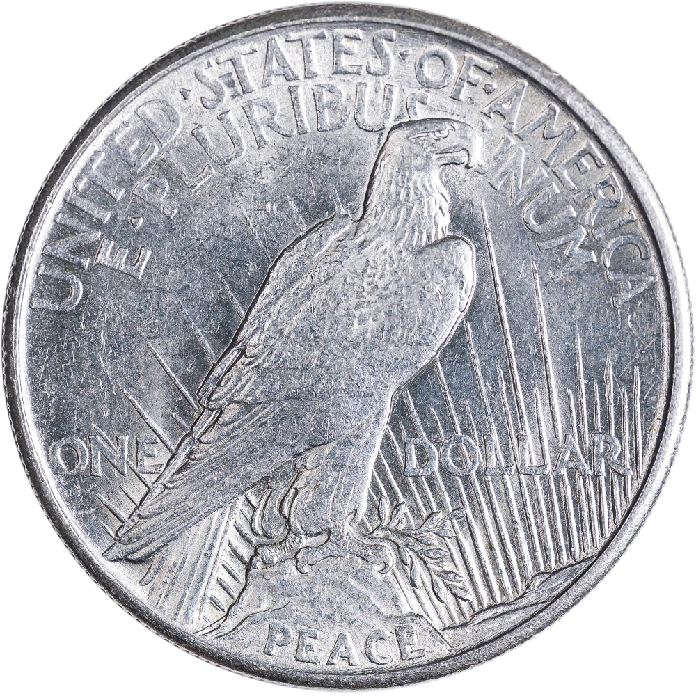 AU-58 1921 Peace Dollar