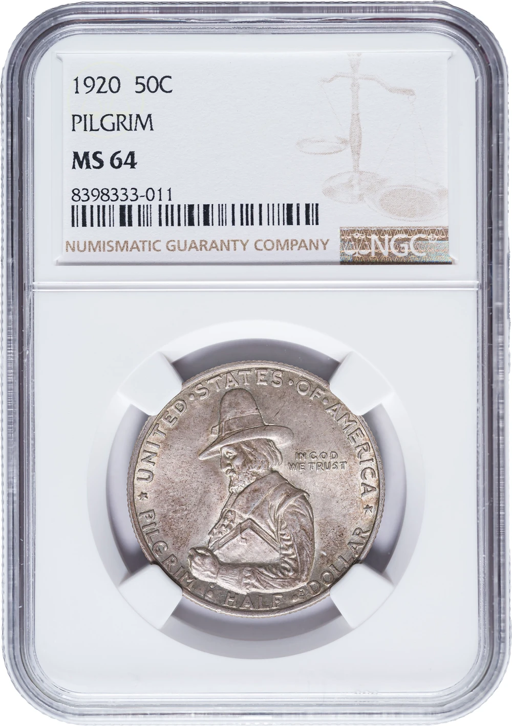 NGC MS-64 1920 Pilgrim Half Dollar