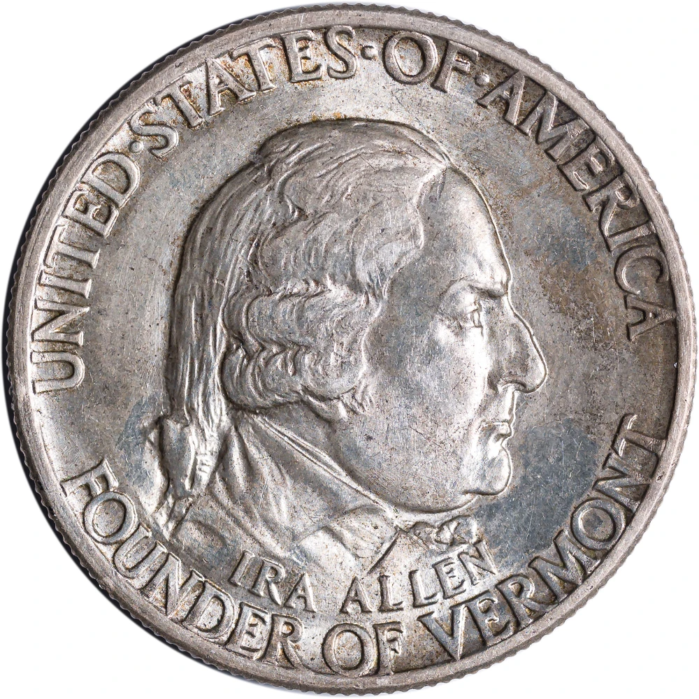 MS-62 Toned 1927 Vermont Half Dollar