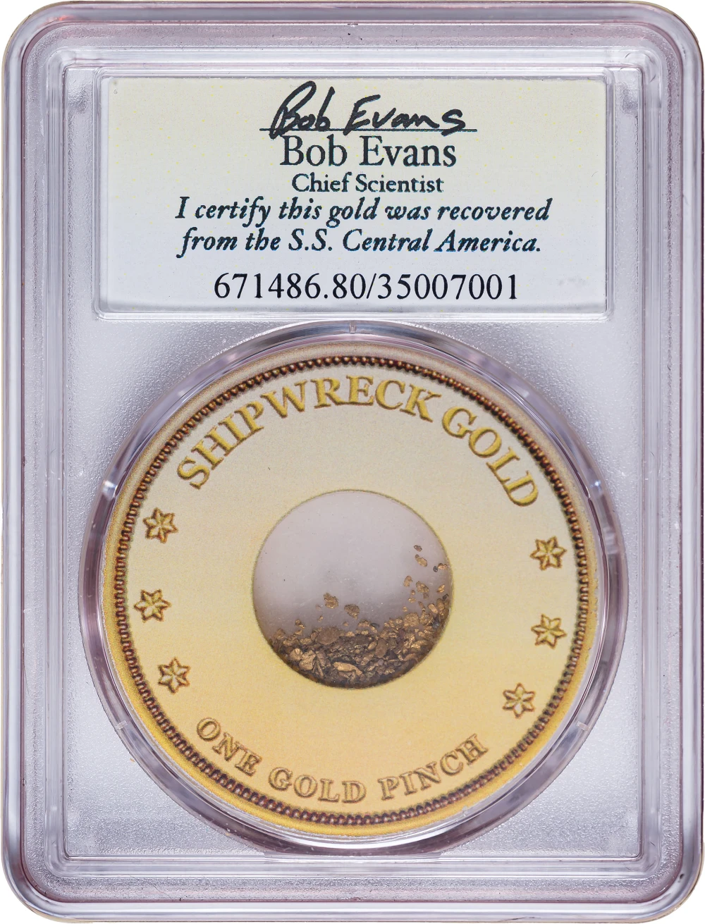 PCGS "Pinch" of S.S. Central America Gold