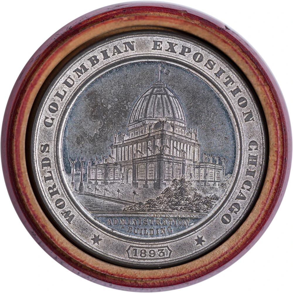 Unc 1893 World's Columbian Expo White Metal Medal