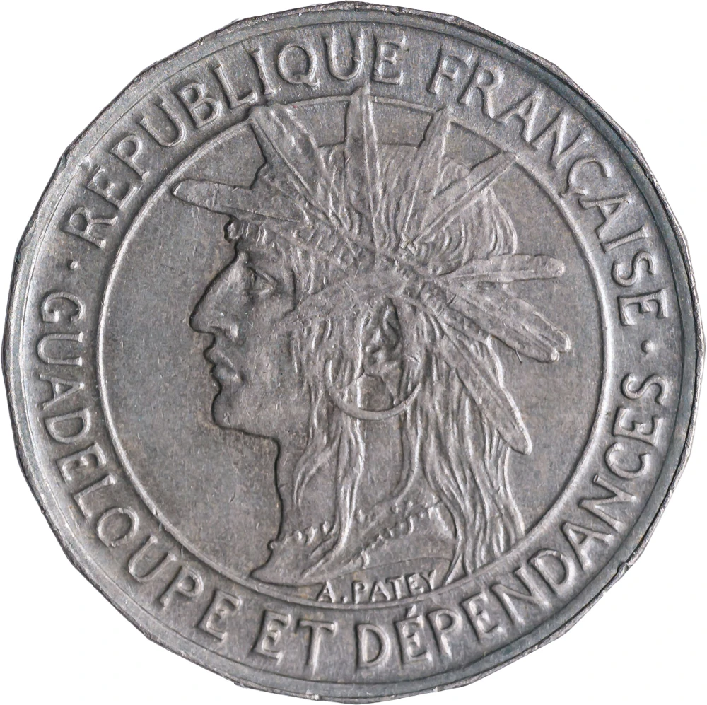 France. Guadeloupe. AU 1921 One Franc