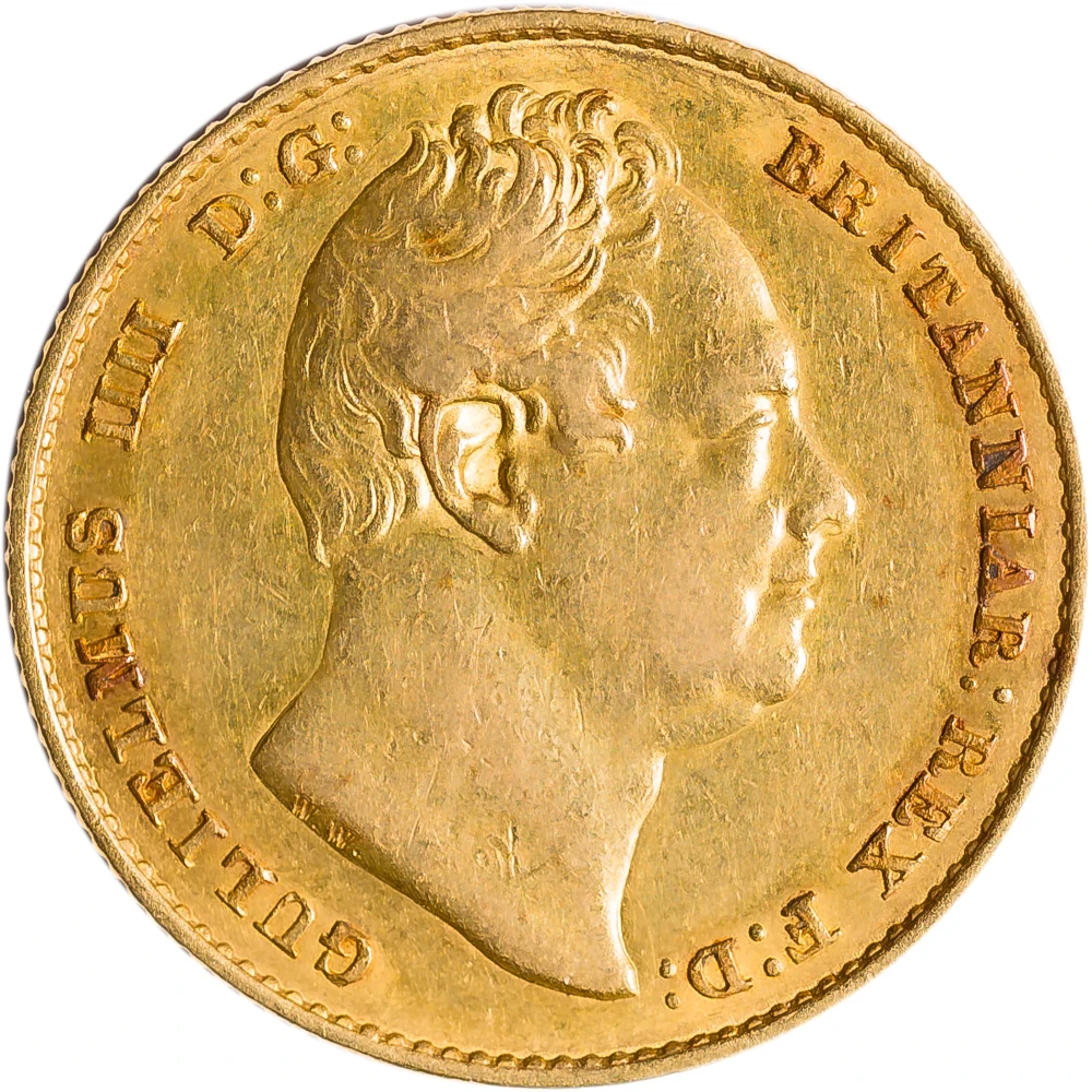 Great Britain. EF/AU-45 1836 Gold Sovereign
