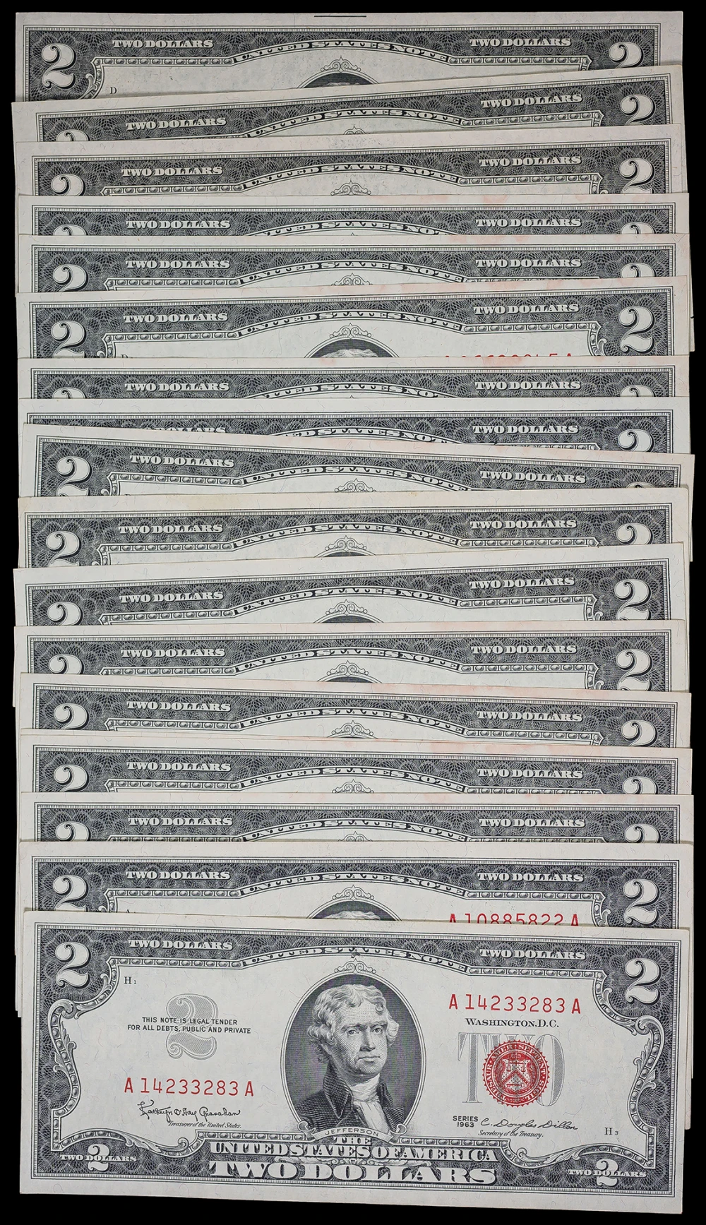 Group of 1953-1963 $2 United States Notes