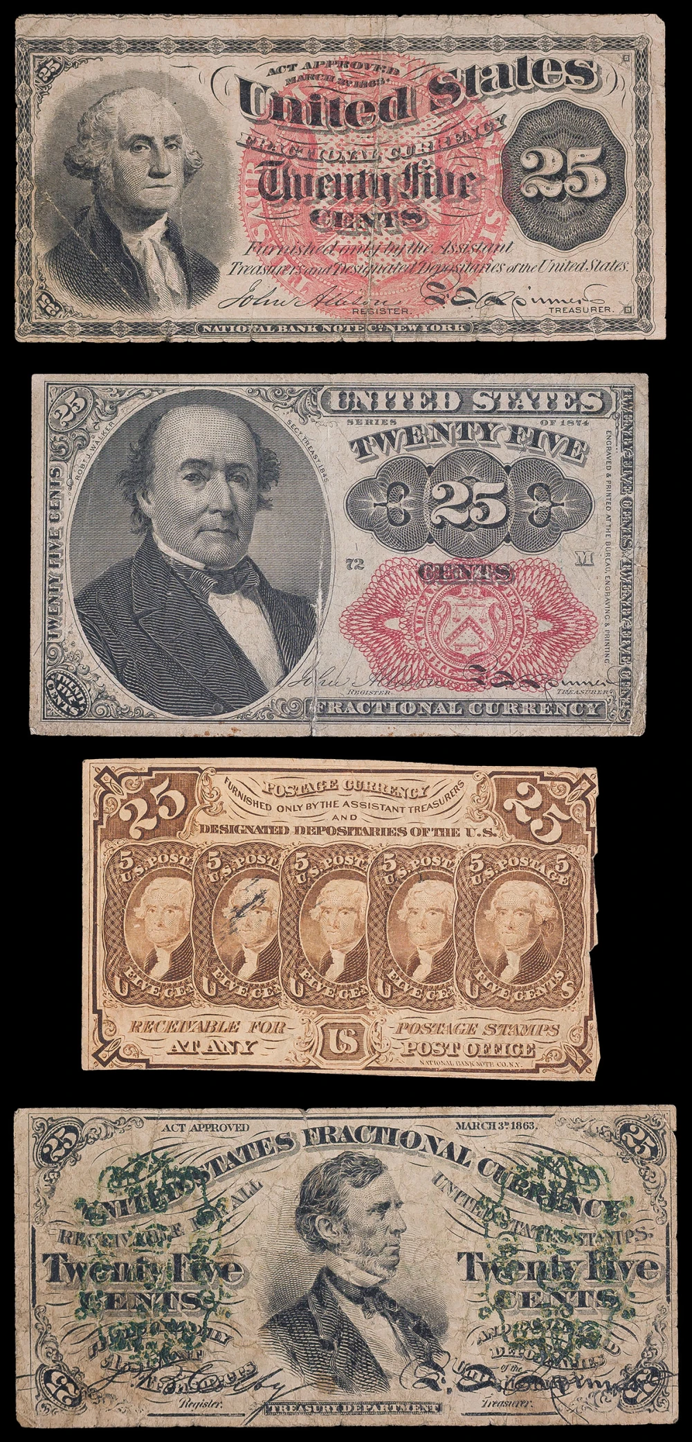 Fractional Currency Foursome