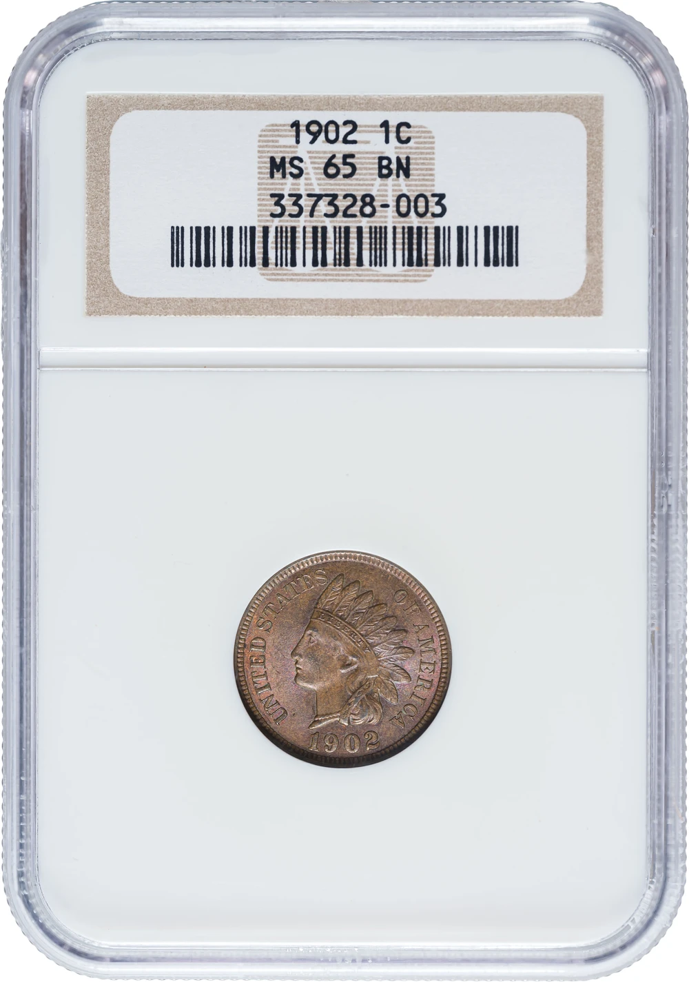 NGC MS-65 BN 1902 Indian Cent