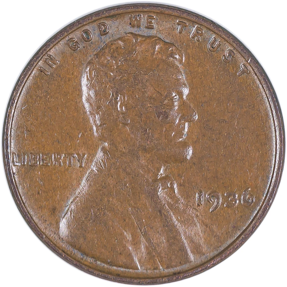AU-50+ 1936 Double Die Lincoln Cent