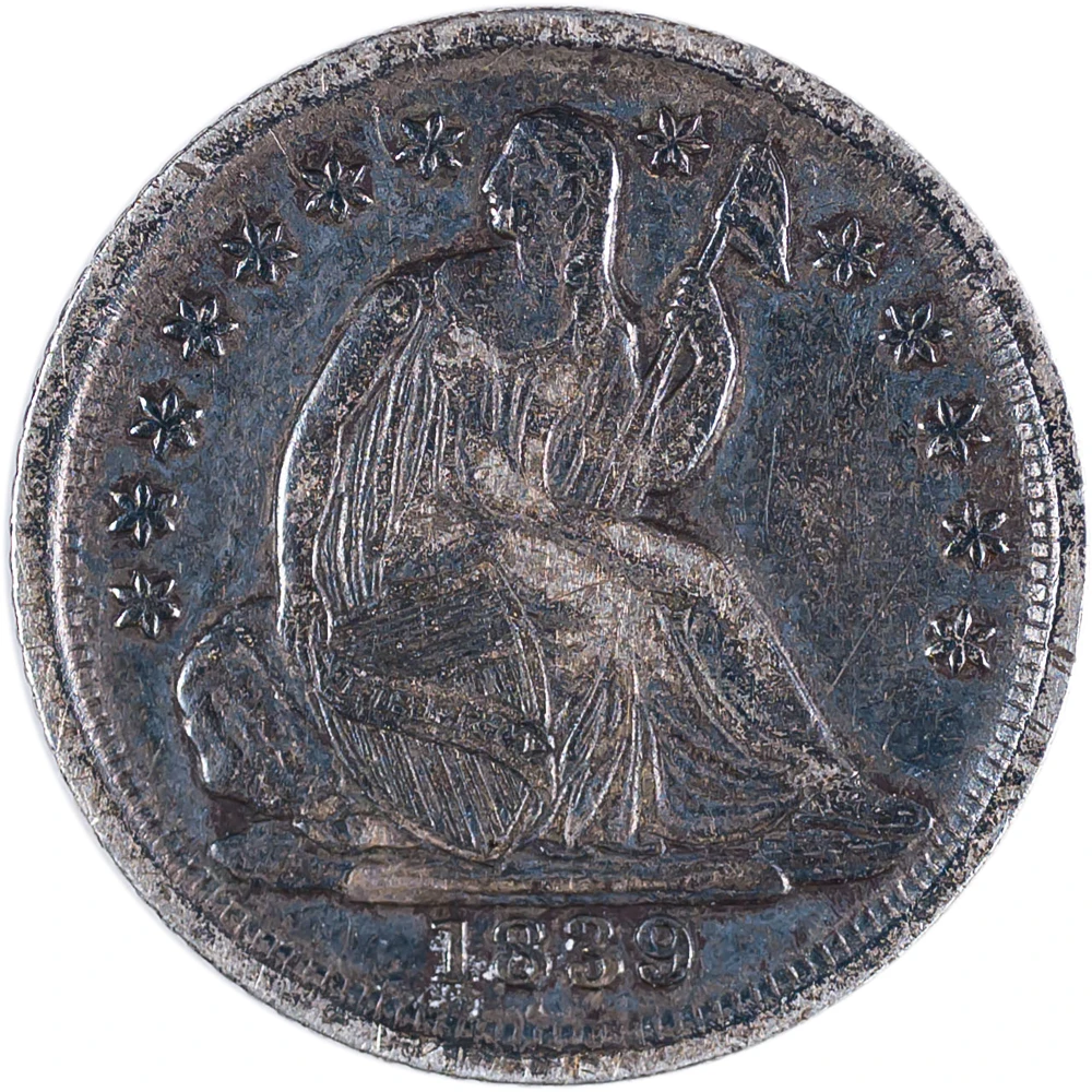 EF-40+ 1839-O Liberty Seated Half Dime