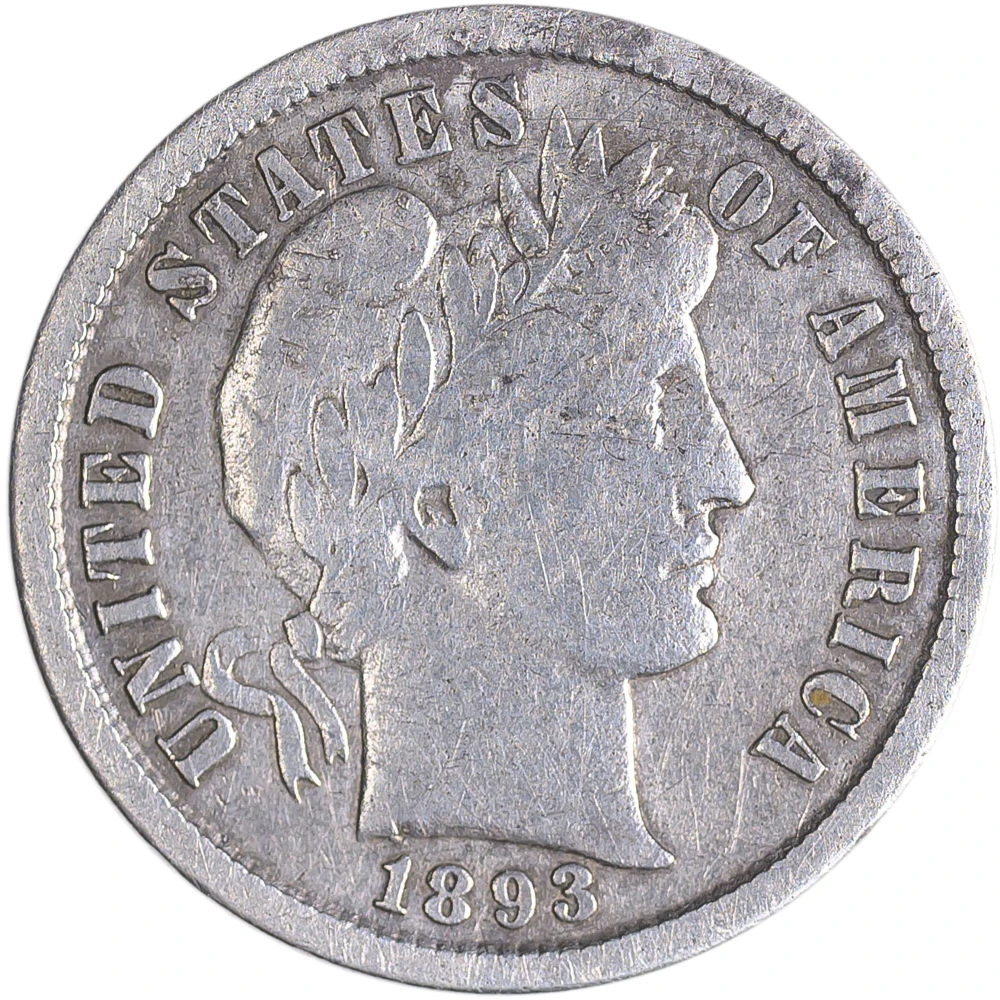 F-12 1893-S/S Barber Dime