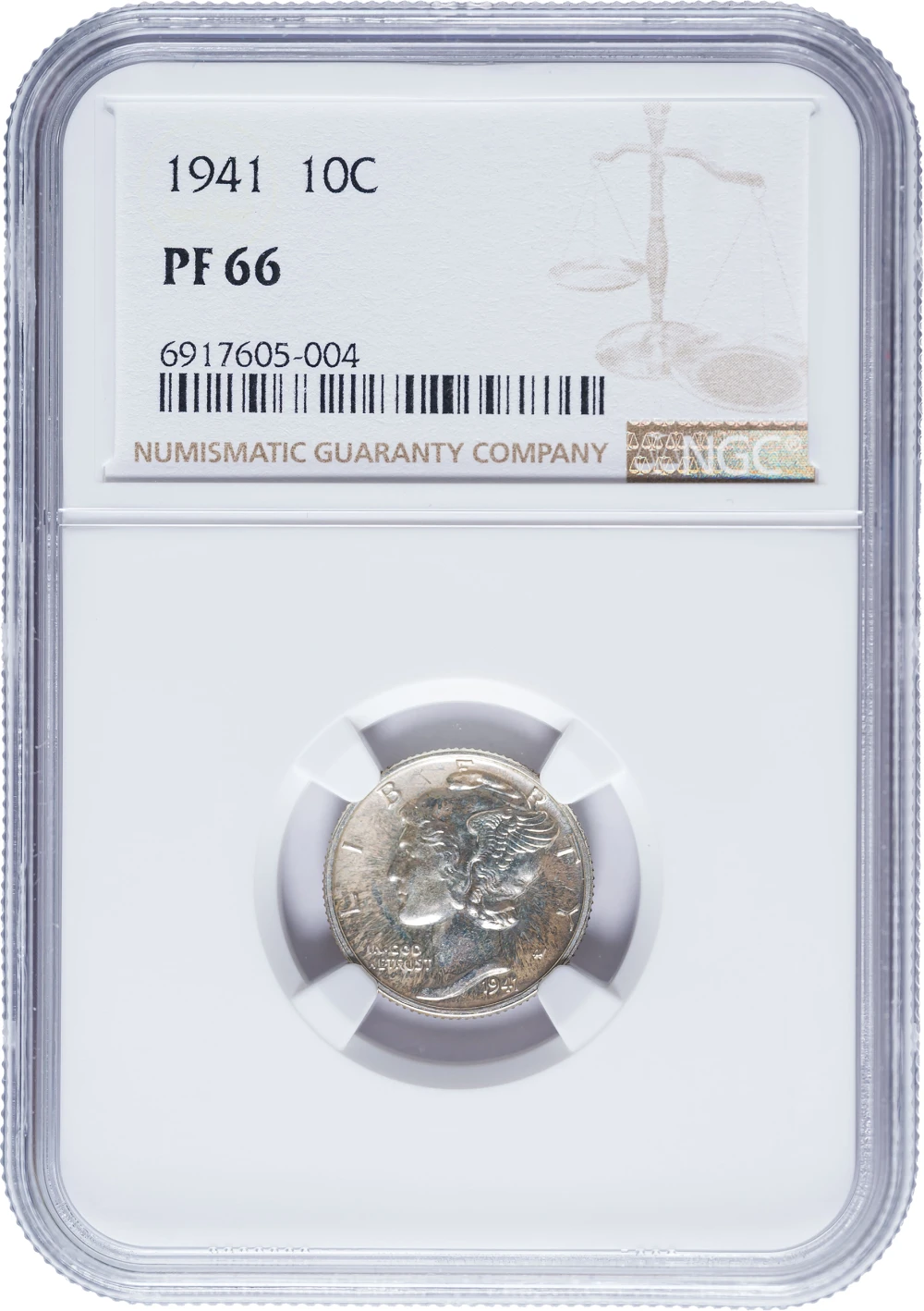 NGC Proof-66 1941 Mercury Dime