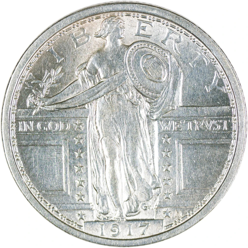 MS-60 Details 1917 Liberty Standing Quarter