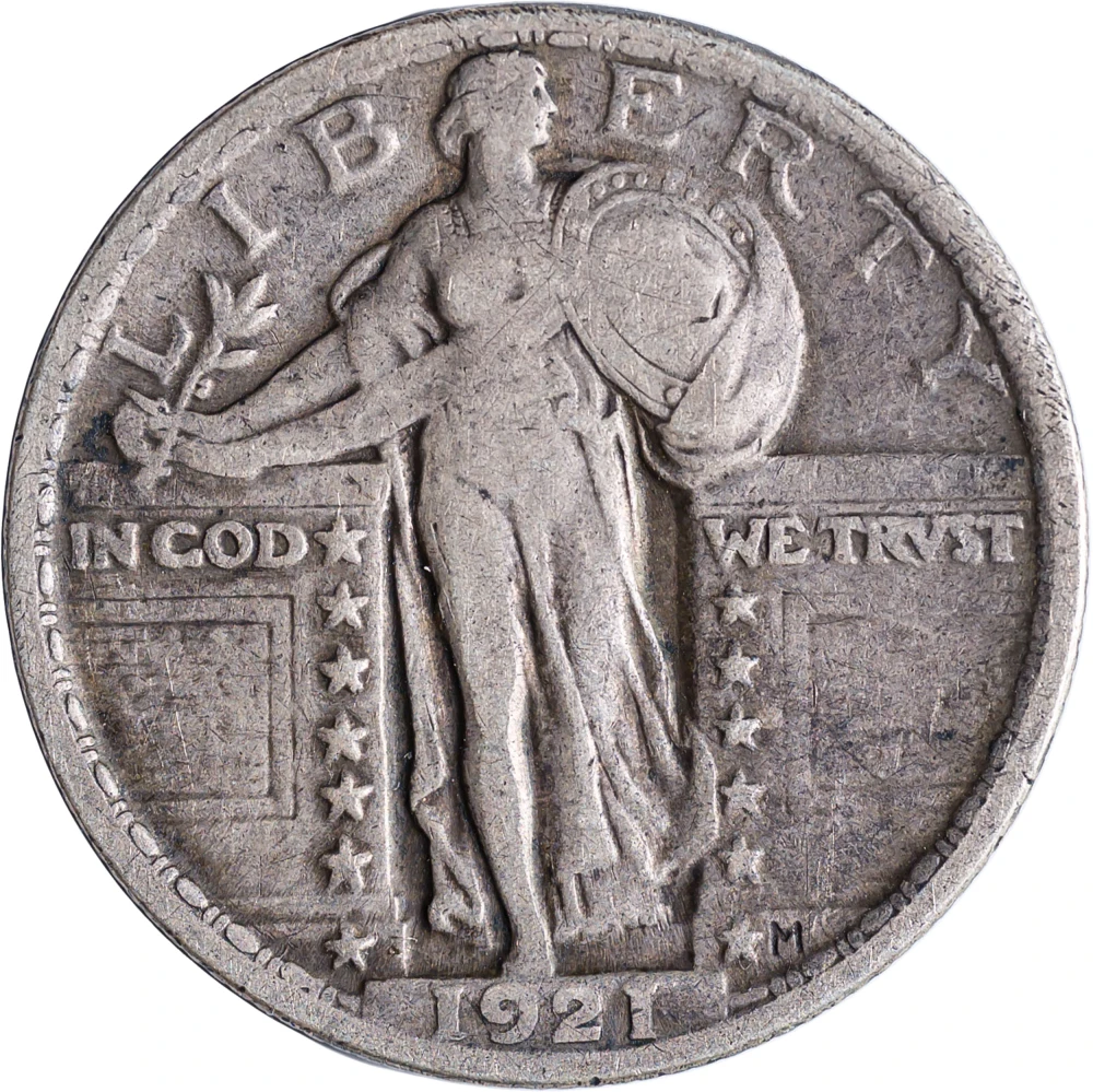Fine-15+ Key Date 1921 Standing Liberty Quarter