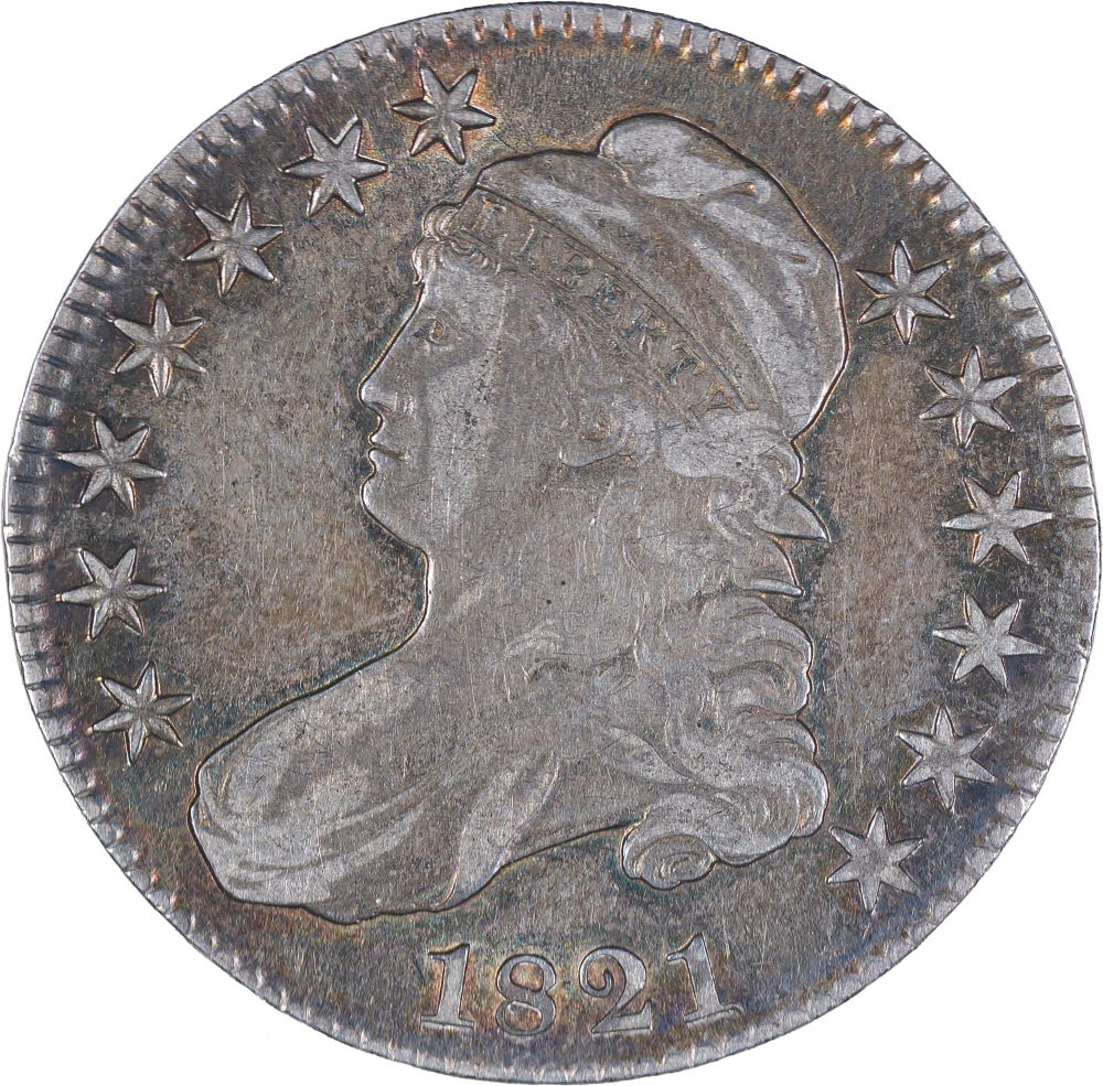 VF-30 1821 Bust Half Dollar