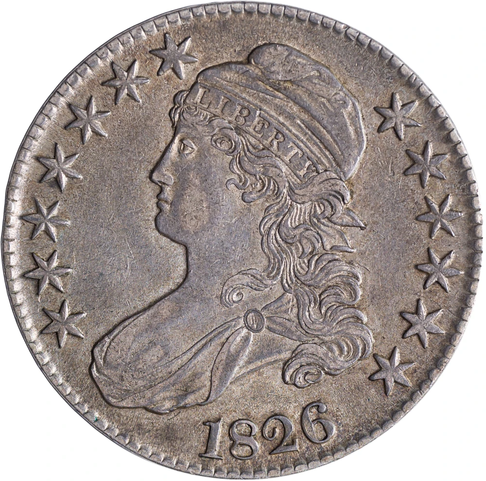 AU-50 1826 Bust Half Dollar