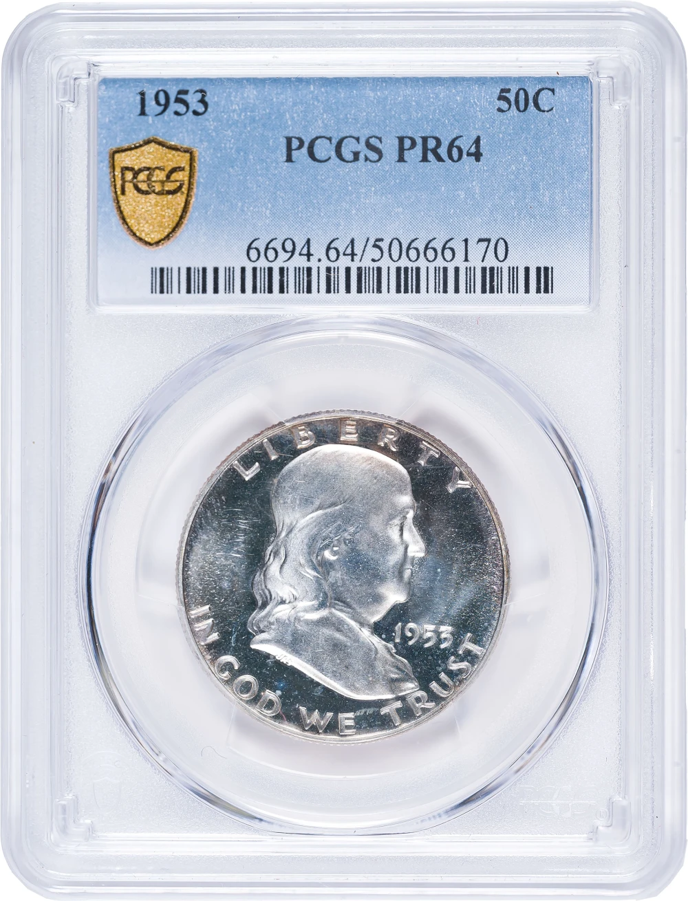 PCGS Proof-64 1953 Franklin Half Dollar