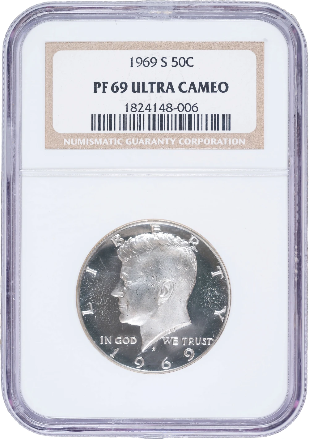 NGC Proof-69 UC 1969-S Kennedy Half Dollar