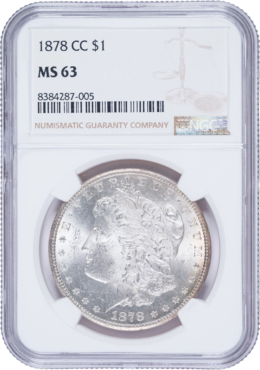 NGC MS-63 1878-CC Morgan Dollar