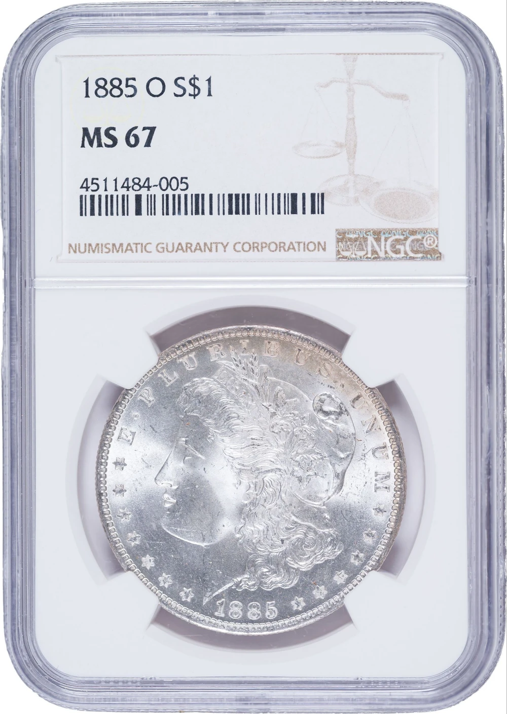 NGC MS-67 1885-O Morgan Dollar