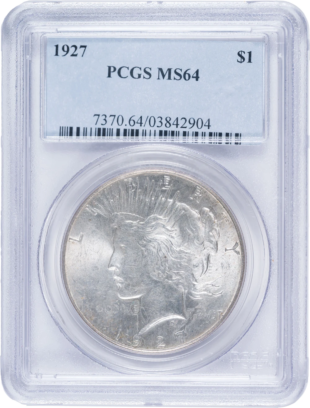 PCGS MS-64 1927 Peace Dollar