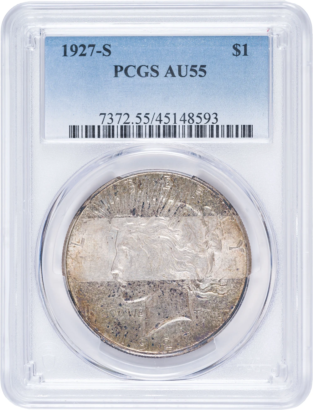 PCGS AU-55 1927-S Peace Dollar